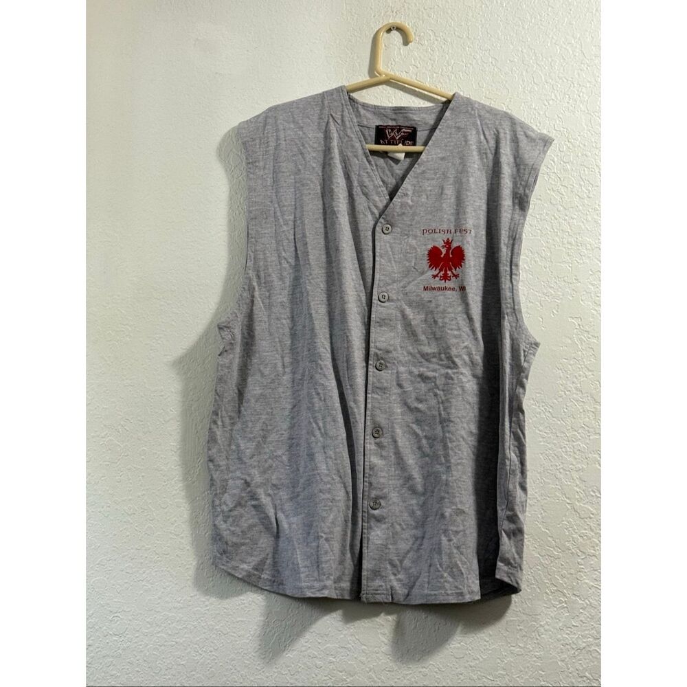 WWF Polish Fest Milwaukee, WI gray tank top shirt XL